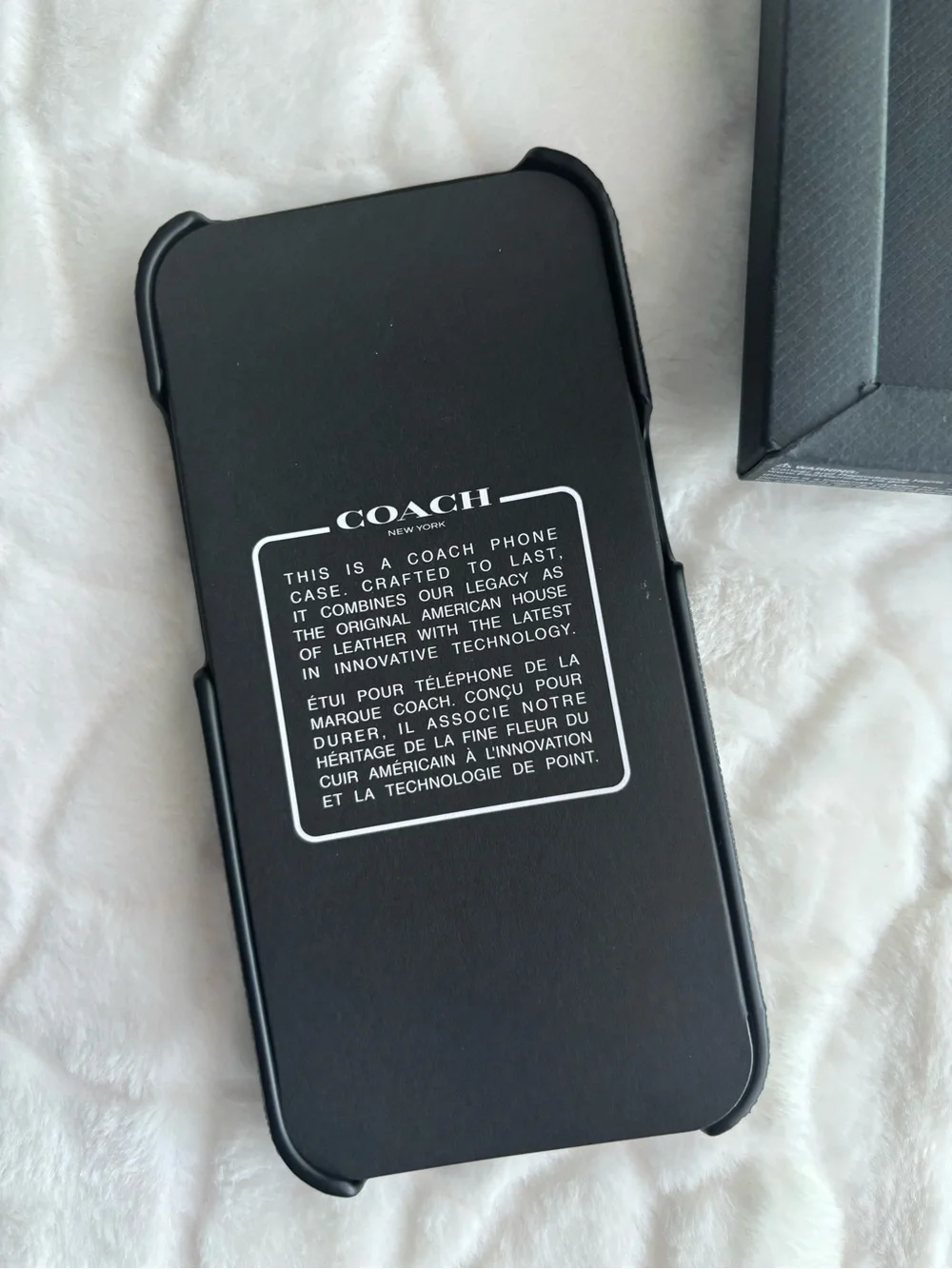 Coach Black Signature Slim Case for iPhone 15